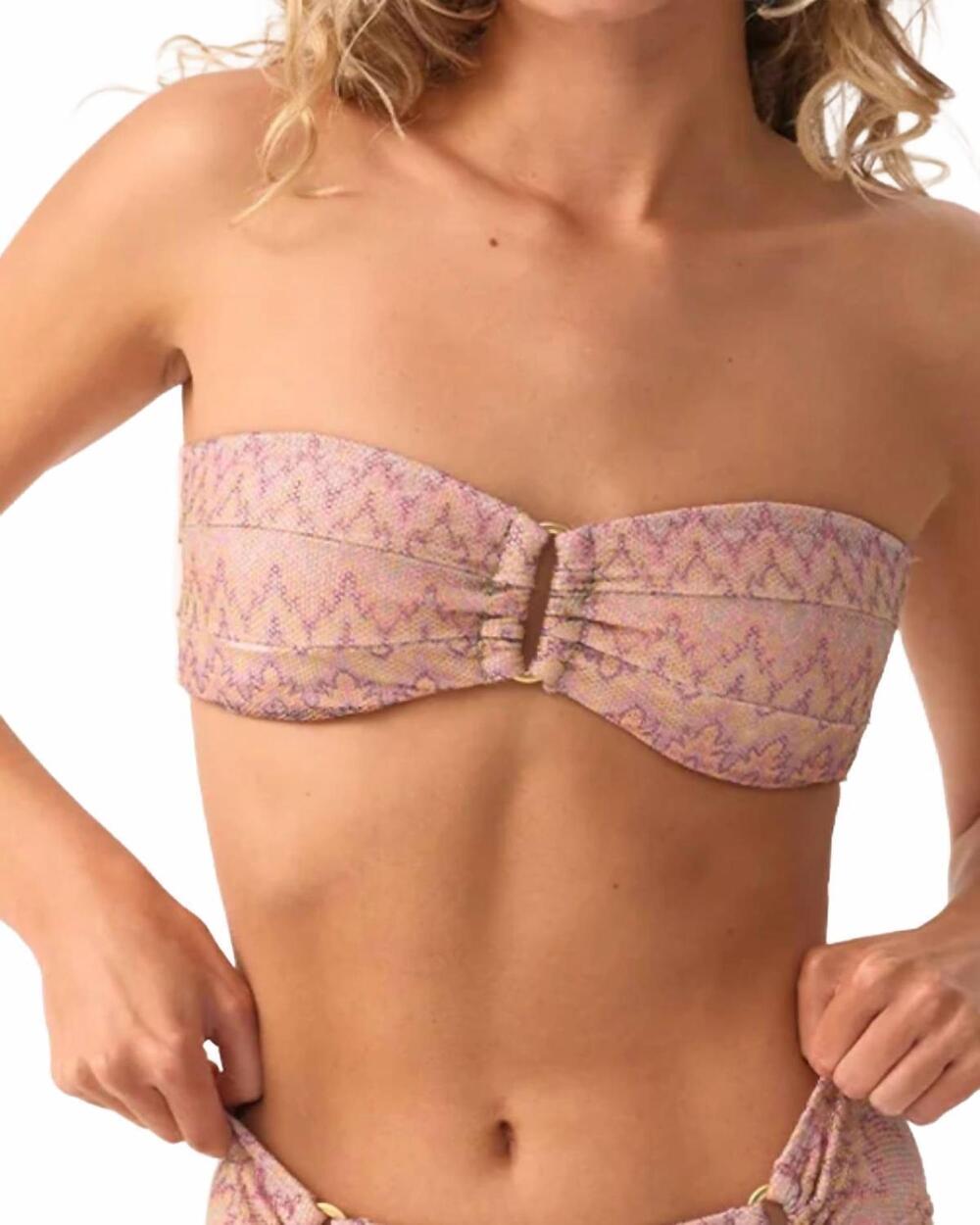 NEW PQ SWIM bandeau bikini top in dazzle